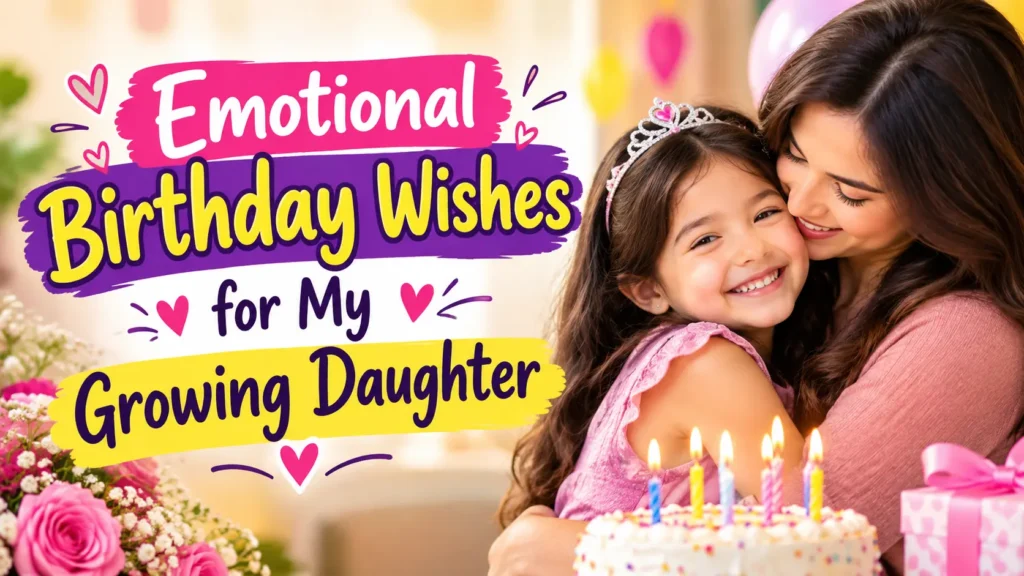 Emotional Birthday Wishes for My Growing Daughter