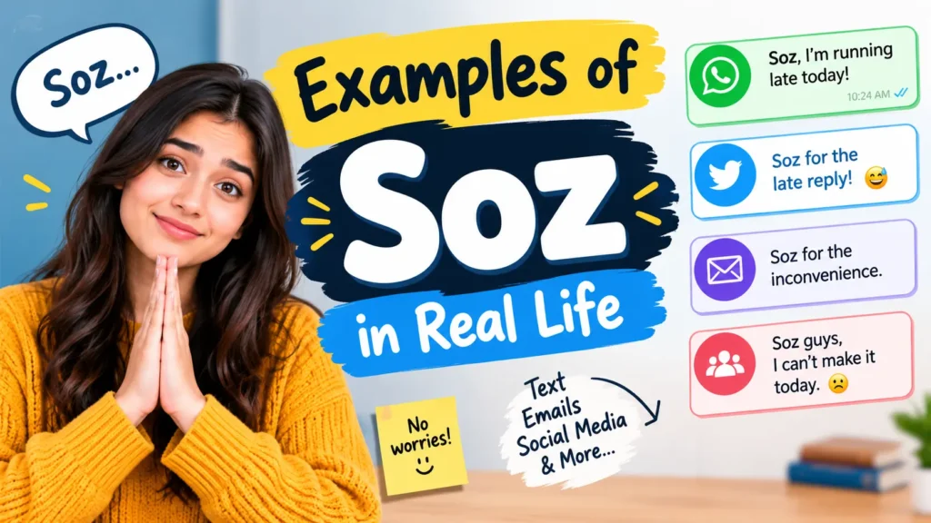 Examples of “Soz” in Real Life