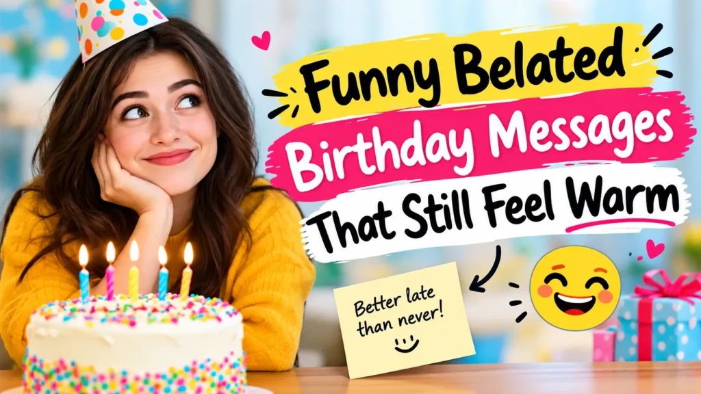 Funny Belated Birthday Messages That Still Feel Warm