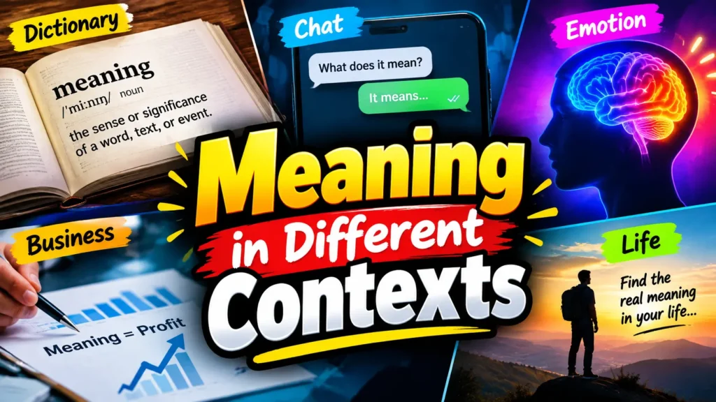 Meaning in Different Contexts