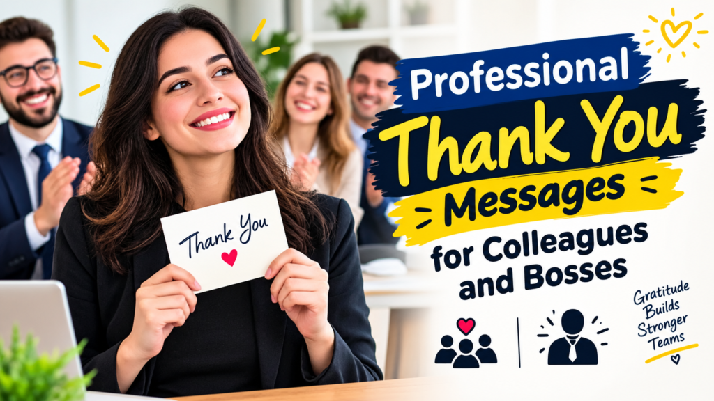 Professional Thank You Messages for Colleagues and Bosses