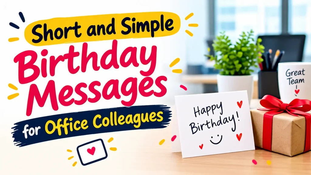 Short and Simple Birthday Messages for Office Colleagues