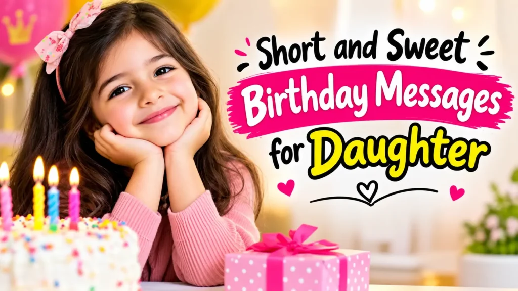 Short and Sweet Birthday Messages for Daughter