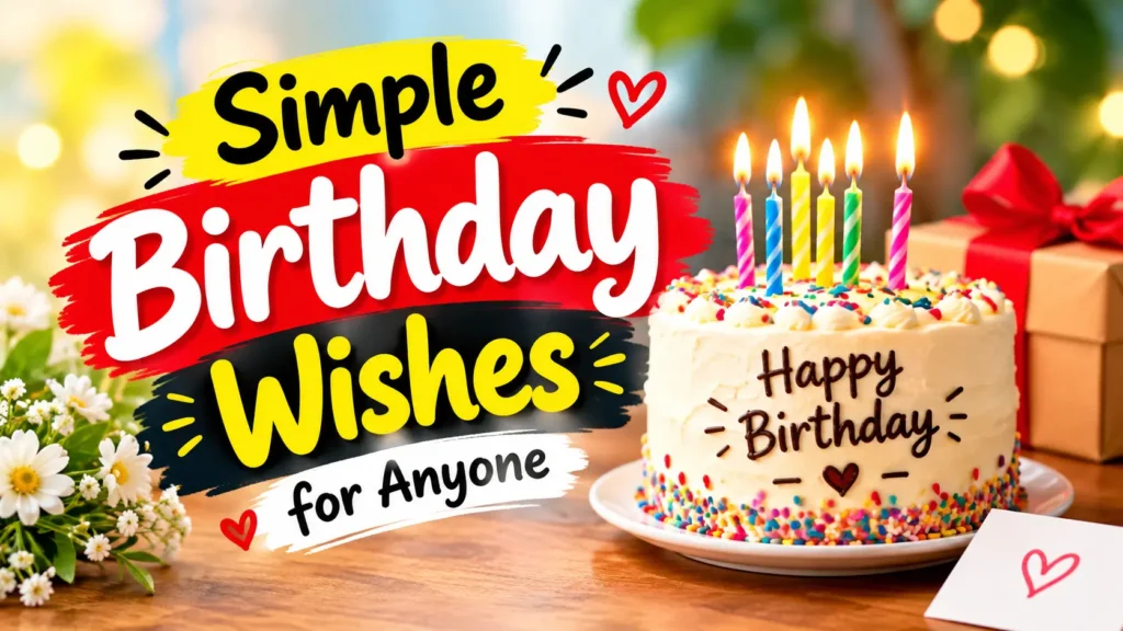 Simple Birthday Wishes for Anyone