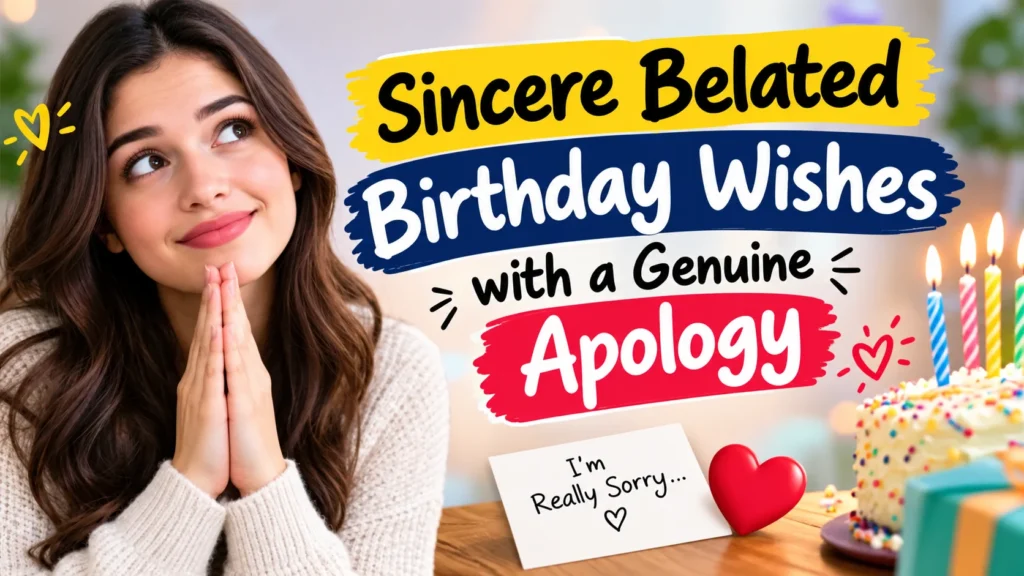 Sincere Belated Birthday Wishes with a Genuine Apology