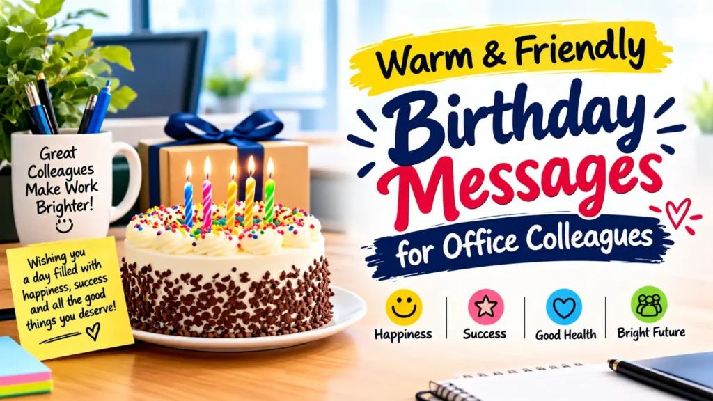 Warm and Friendly Birthday Messages for Office Colleagues