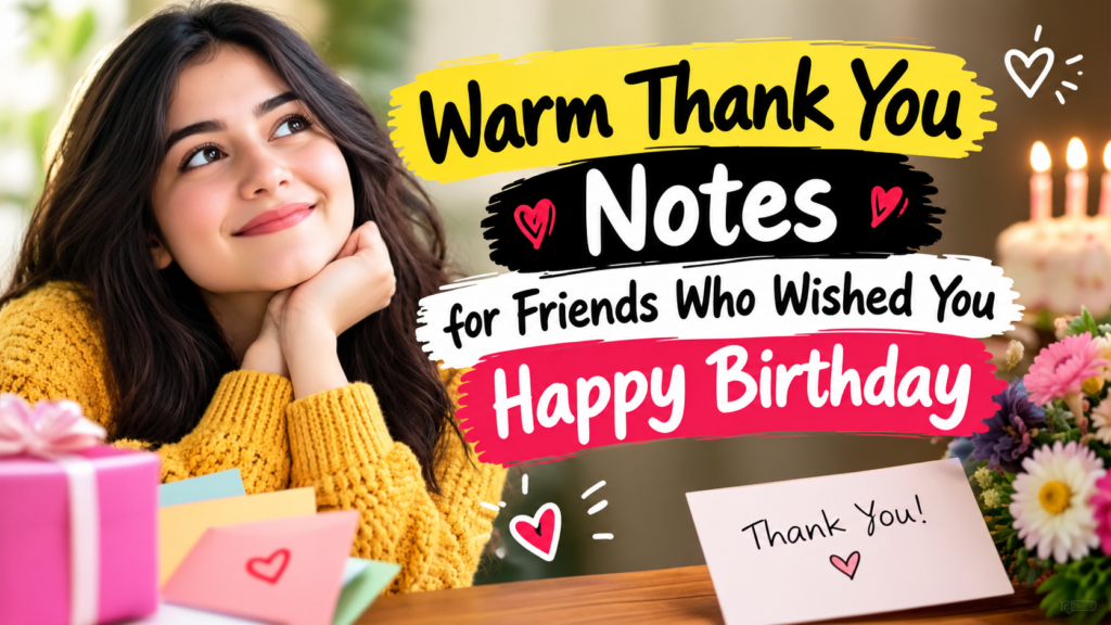 Warm Thank You Notes for Friends Who Wished You Happy Birthday