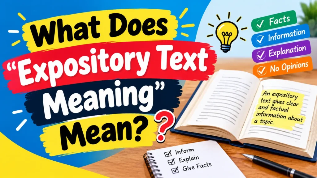 What Does "Expository Text Meaning" Mean