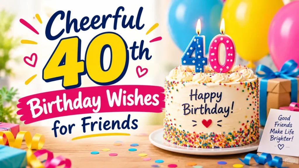 Cheerful 40th Birthday Wishes for Friends