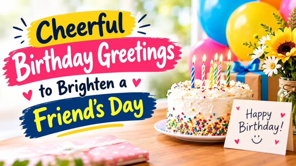 Cheerful Birthday Greetings to Brighten a Friend’s Day