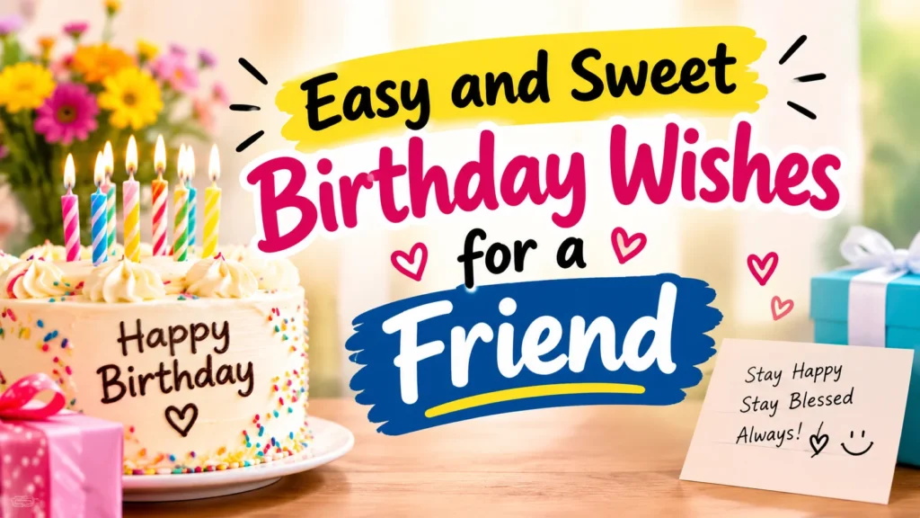 Easy and Sweet Birthday Wishes for a Friend