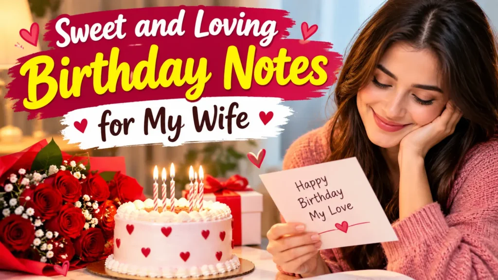 Sweet and Loving Birthday Notes for My Wife